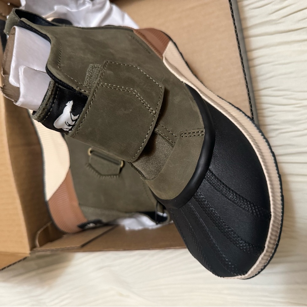 Men's Green and Black Boots